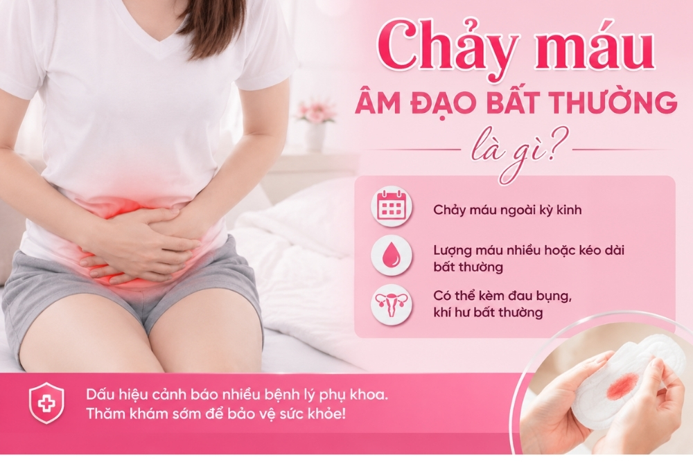Chảy máu âm đạo bất thường có nguy hiểm không? Những điều chị em cần biết