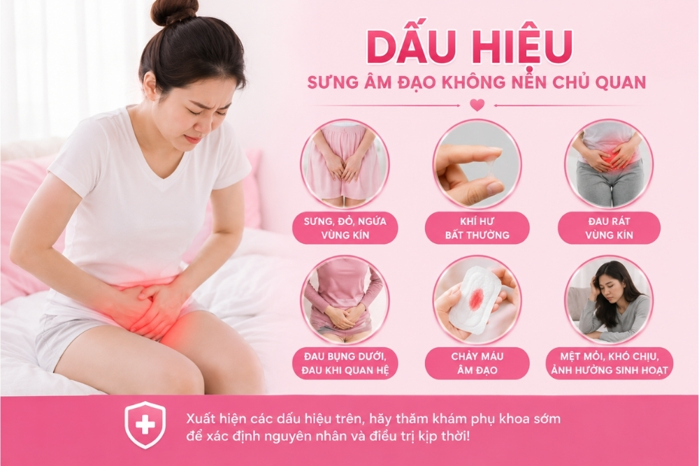 Sưng Âm Đạo – Triệu Chứng Tưởng Nhỏ Nhưng Không Nên Xem Thường