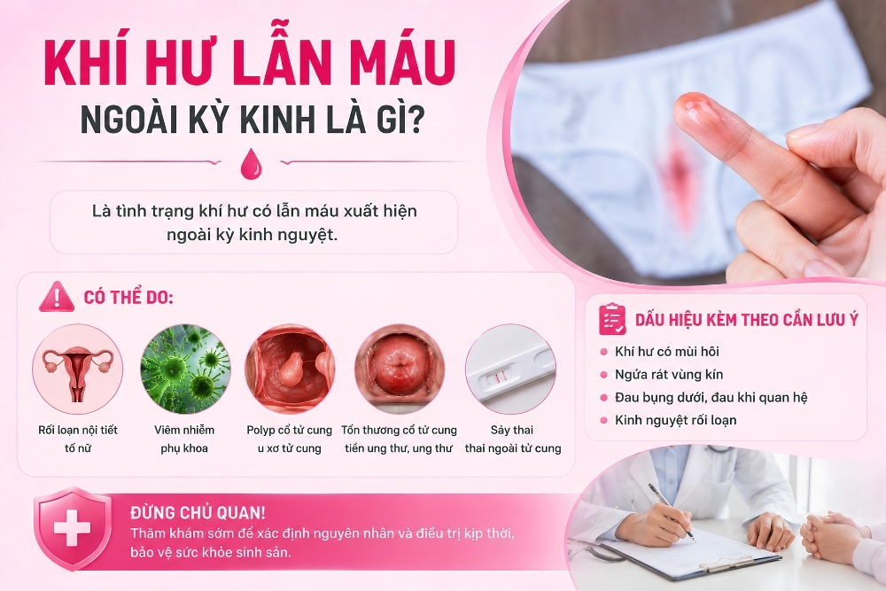 Khí Hư Lẫn Máu Ngoài Kỳ Kinh: Cảnh Báo 7 Bệnh Phụ Khoa Thường Gặp