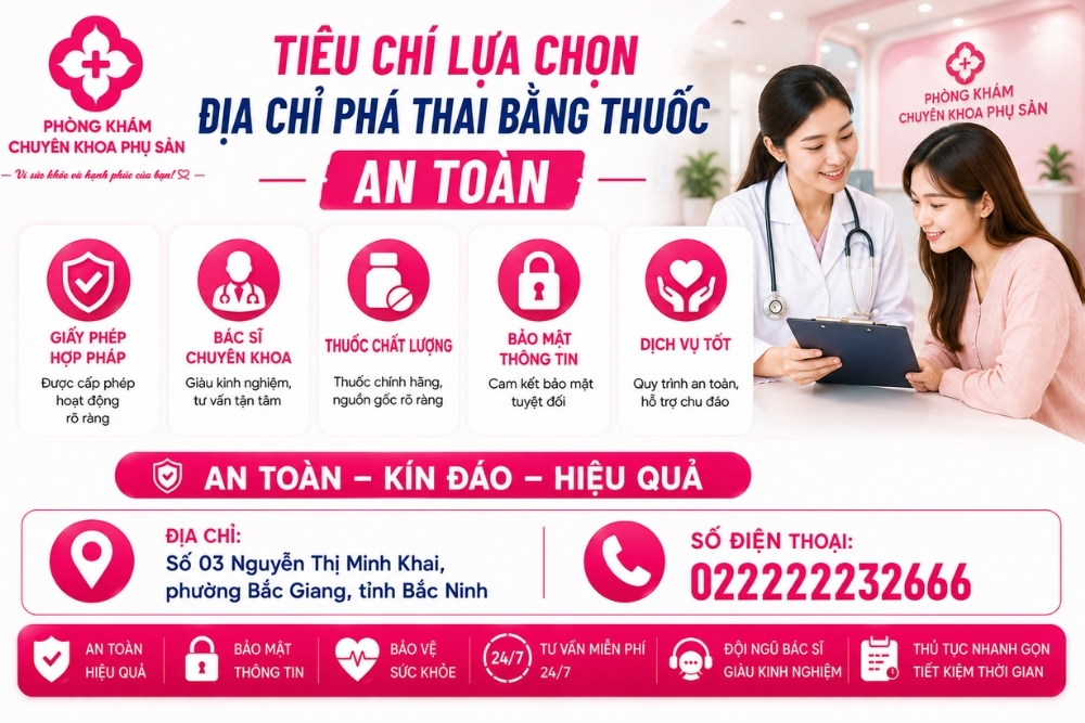 Địa Chỉ Phá Thai Bằng Thuốc An Toàn, Kín Đáo Và Được Nhiều Chị Em Lựa Chọn