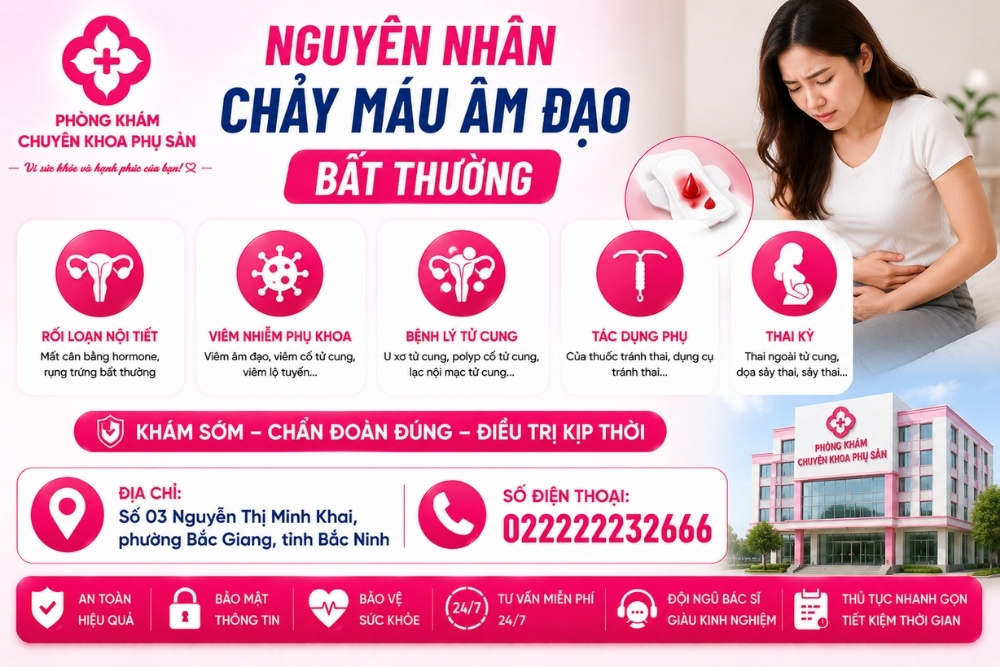 Máu ra ít nhưng không phải kinh nguyệt? Nguyên nhân do đâu?